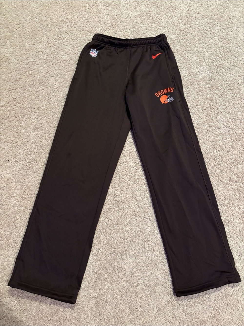 Men’s Nike Cleveland Browns Sweatpants with Orange Accents